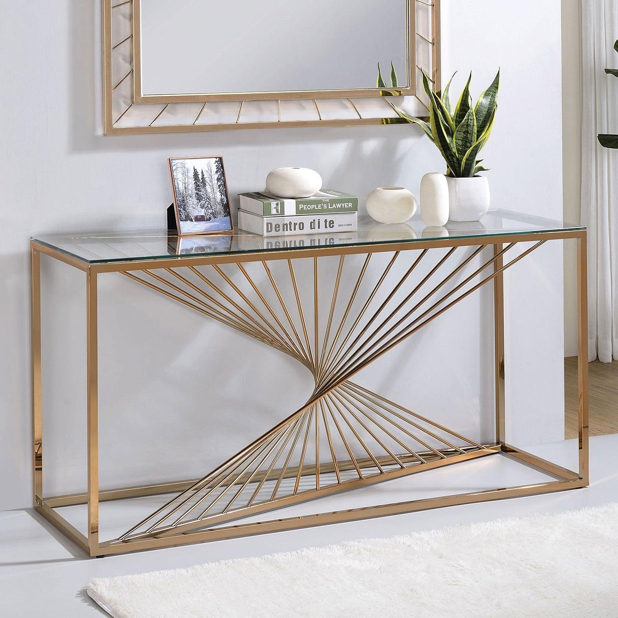 Sherbrooke Gold Sofa Table by Furniture of America at Eve Furniture