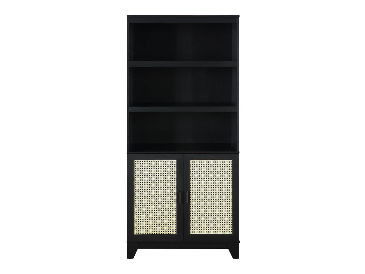 Sheridan Bookcase Cabinet in Black by Manhattan Comfort at Eve Furniture