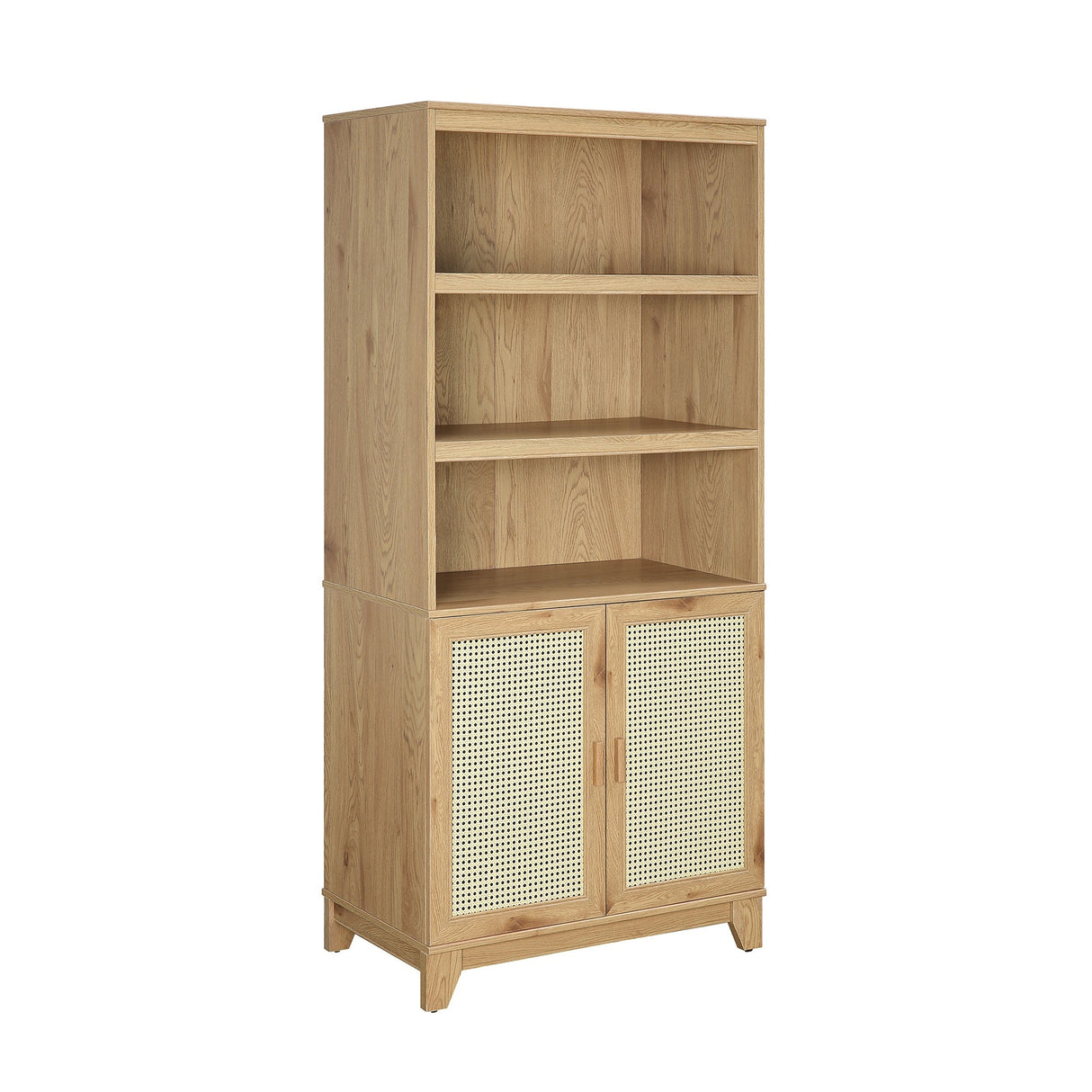Sheridan Bookcase Cabinet in Nature by Manhattan Comfort at Eve Furniture