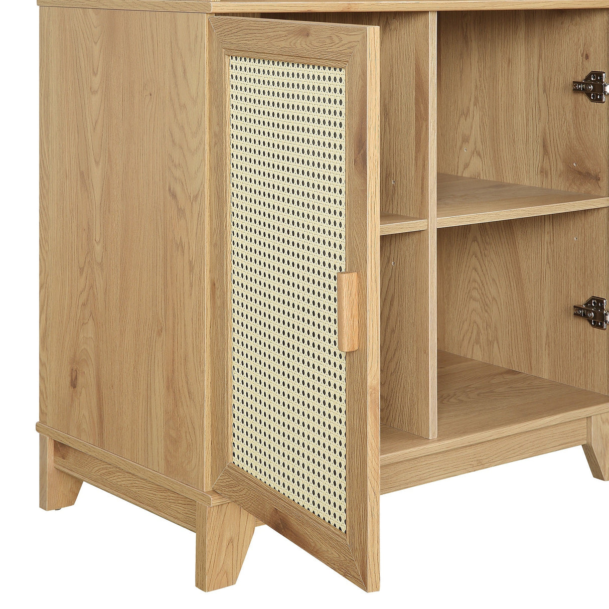 Sheridan Bookcase Cabinet in Nature by Manhattan Comfort at Eve Furniture