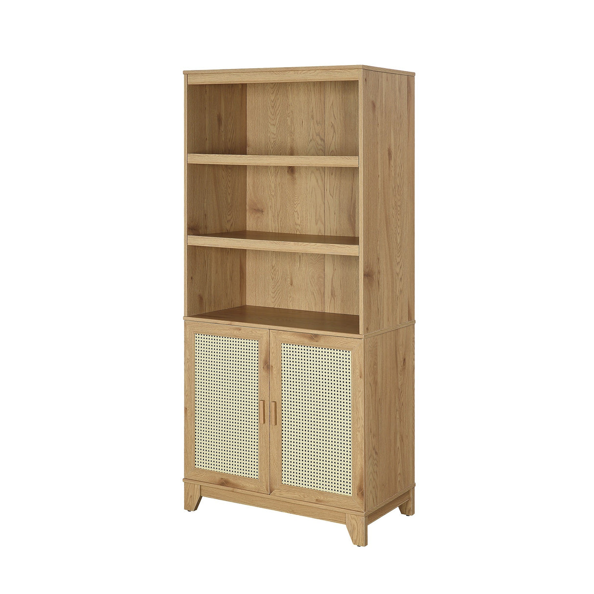 Sheridan Bookcase Cabinet in Nature by Manhattan Comfort at Eve Furniture