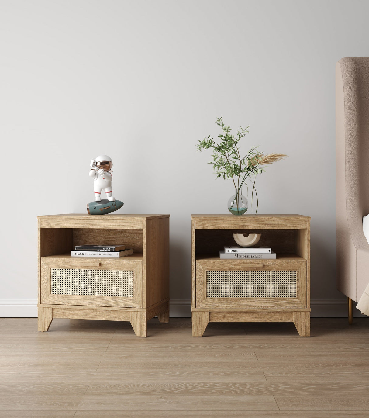 Sheridan Nightstand in Nature (set of 2) by Manhattan Comfort at Eve Furniture