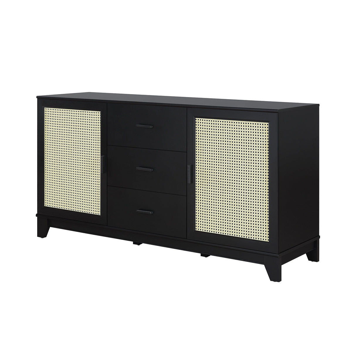 Sheridan Sideboard Cabinet in Black by Manhattan Comfort at Eve Furniture