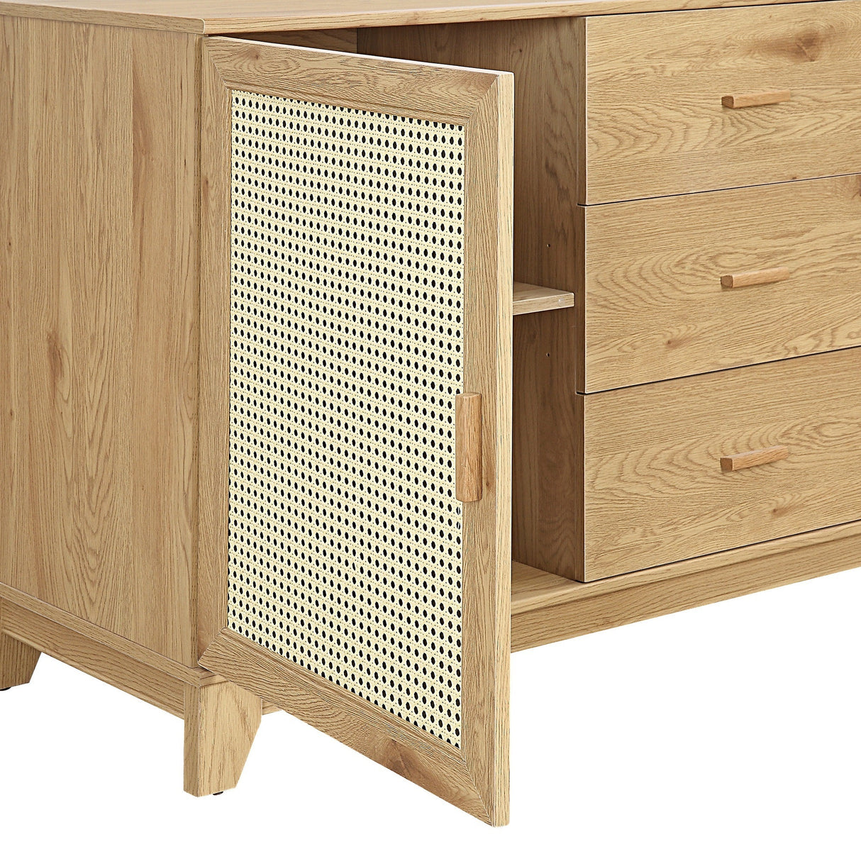 Sheridan Sideboard Cabinet in Nature by Manhattan Comfort at Eve Furniture