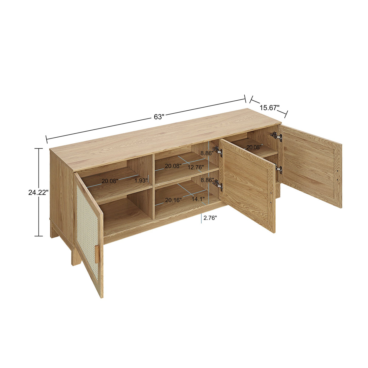 Sheridan TV Stand in Nature by Manhattan Comfort at Eve Furniture