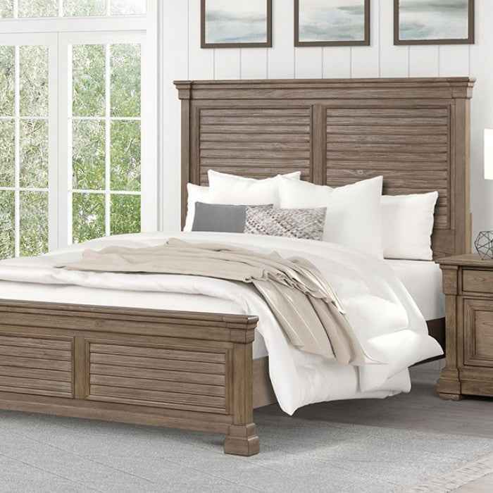 Sheringham Weathered Gray 5-Piece Queen Bedroom Set by Furniture of America at Eve Furniture