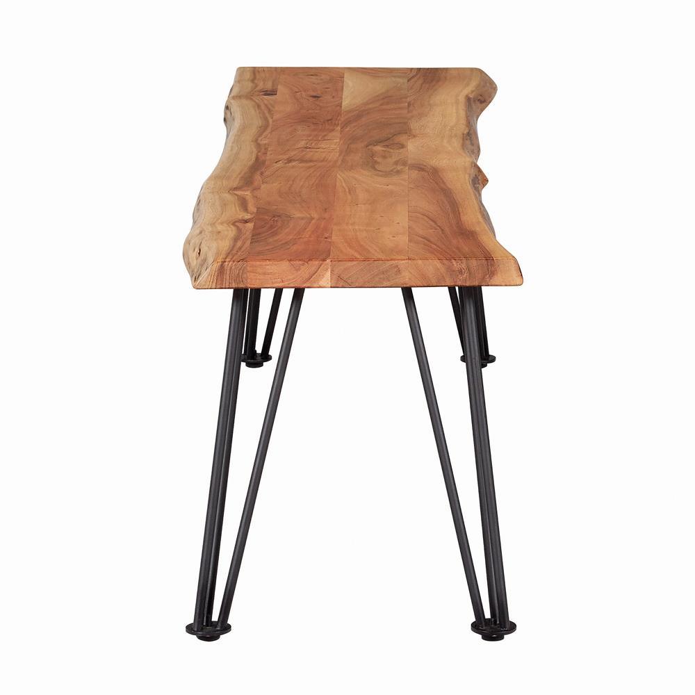 Sherman Natural Acacia/Matte Black Bench by Coaster at Eve Furniture