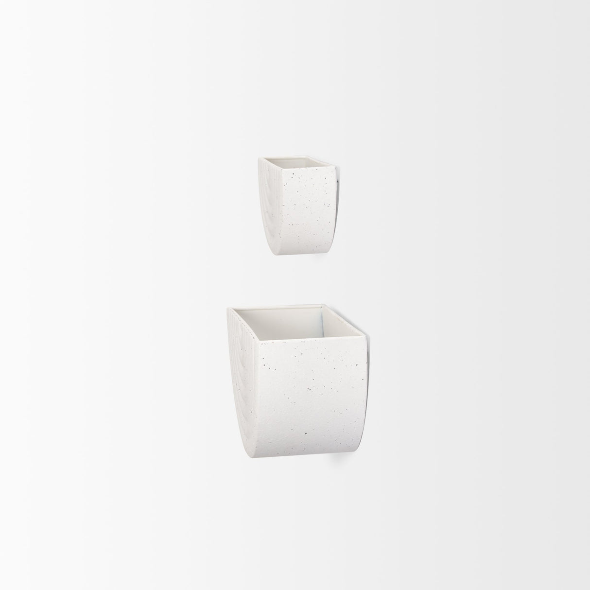 Shilo Matte White Metal Hanging Wall Planter (Set of 2) by Mercana at Eve Furniture