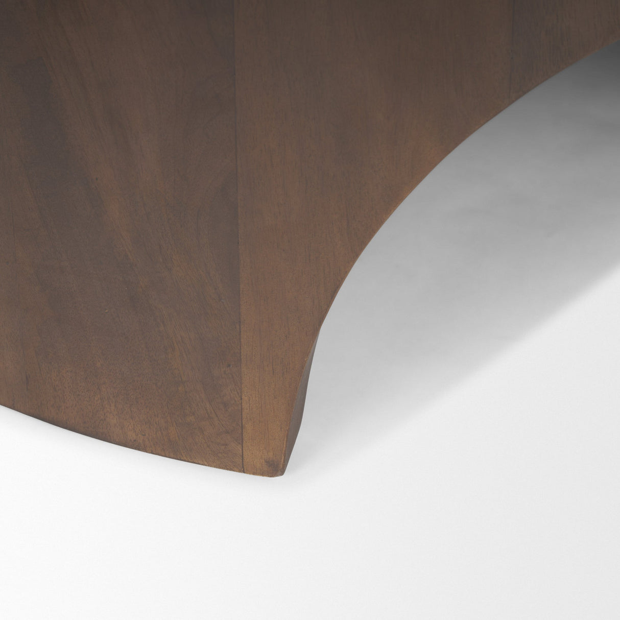 Shima Round Dark Brown Wood W/Arched Legs Coffee Table by Mercana at Eve Furniture