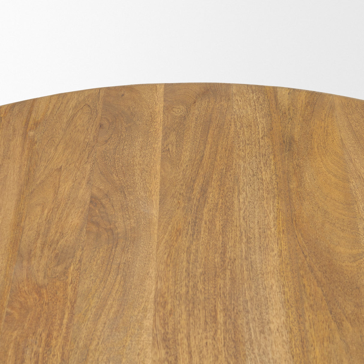 Shima Round Light Brown Wood W/Arched Legs Coffee Table by Mercana at Eve Furniture