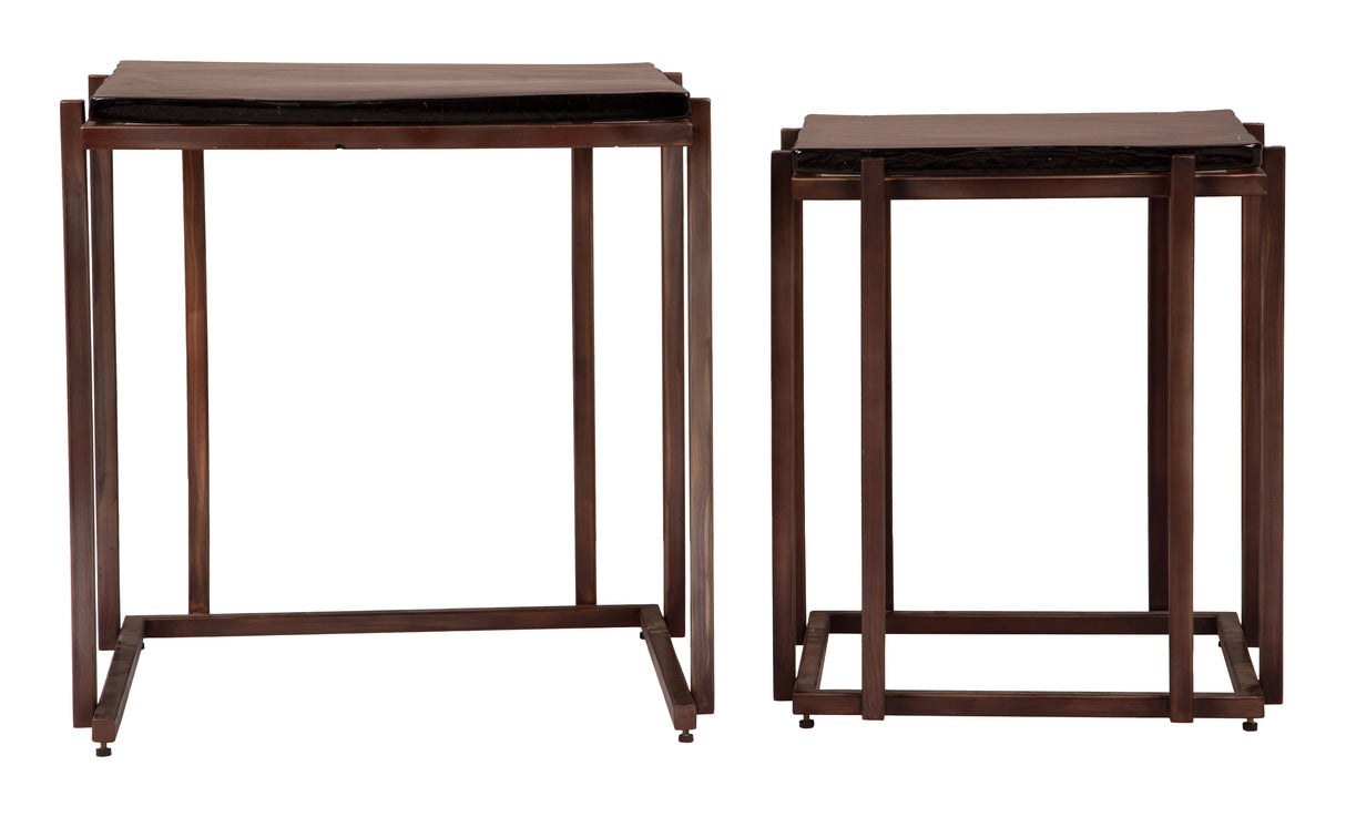 Shimai Bronze Nesting Tables (2-Piece) by Zuomod at Eve Furniture