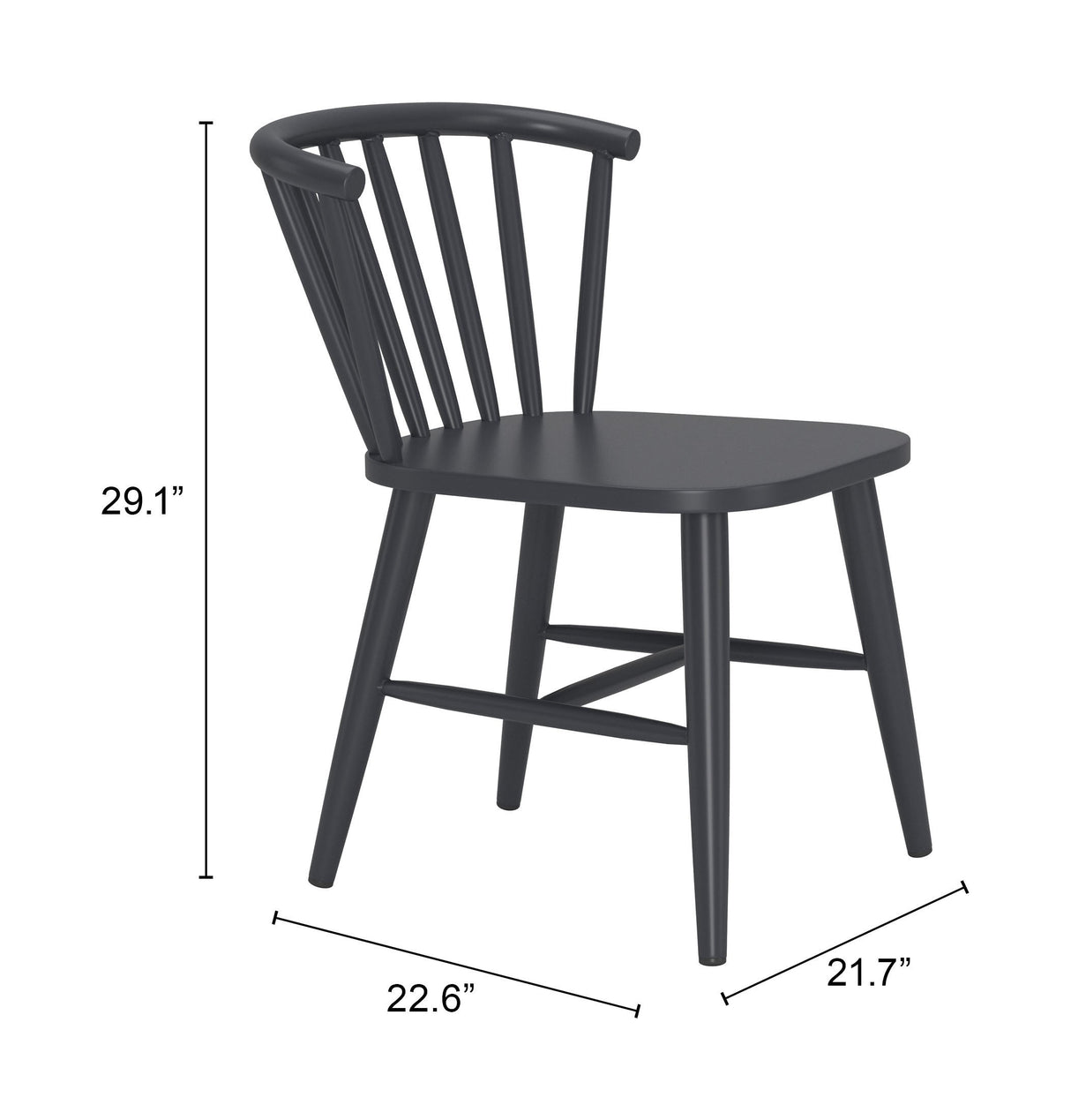 Shio Black Outdoor Dining Chair by Zuomod at Eve Furniture