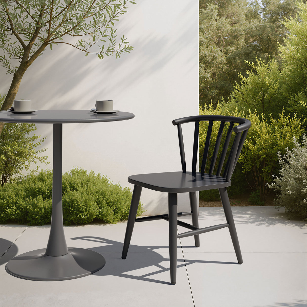 Shio Black Outdoor Dining Chair by Zuomod at Eve Furniture