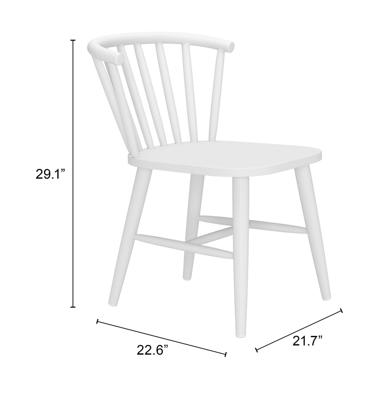 Shio White Outdoor Dining Chair by Zuomod at Eve Furniture