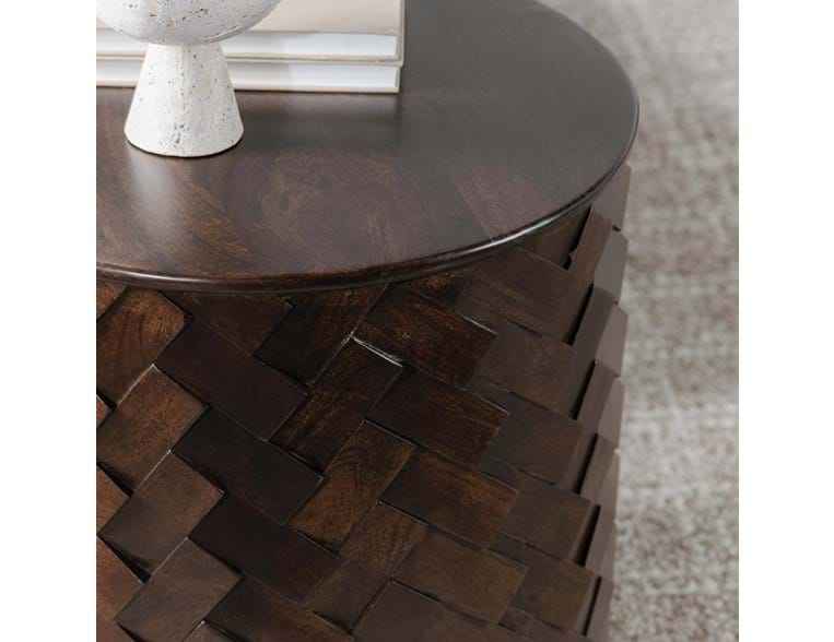 Shira Brown Round End Table by Classic Home at Eve Furniture