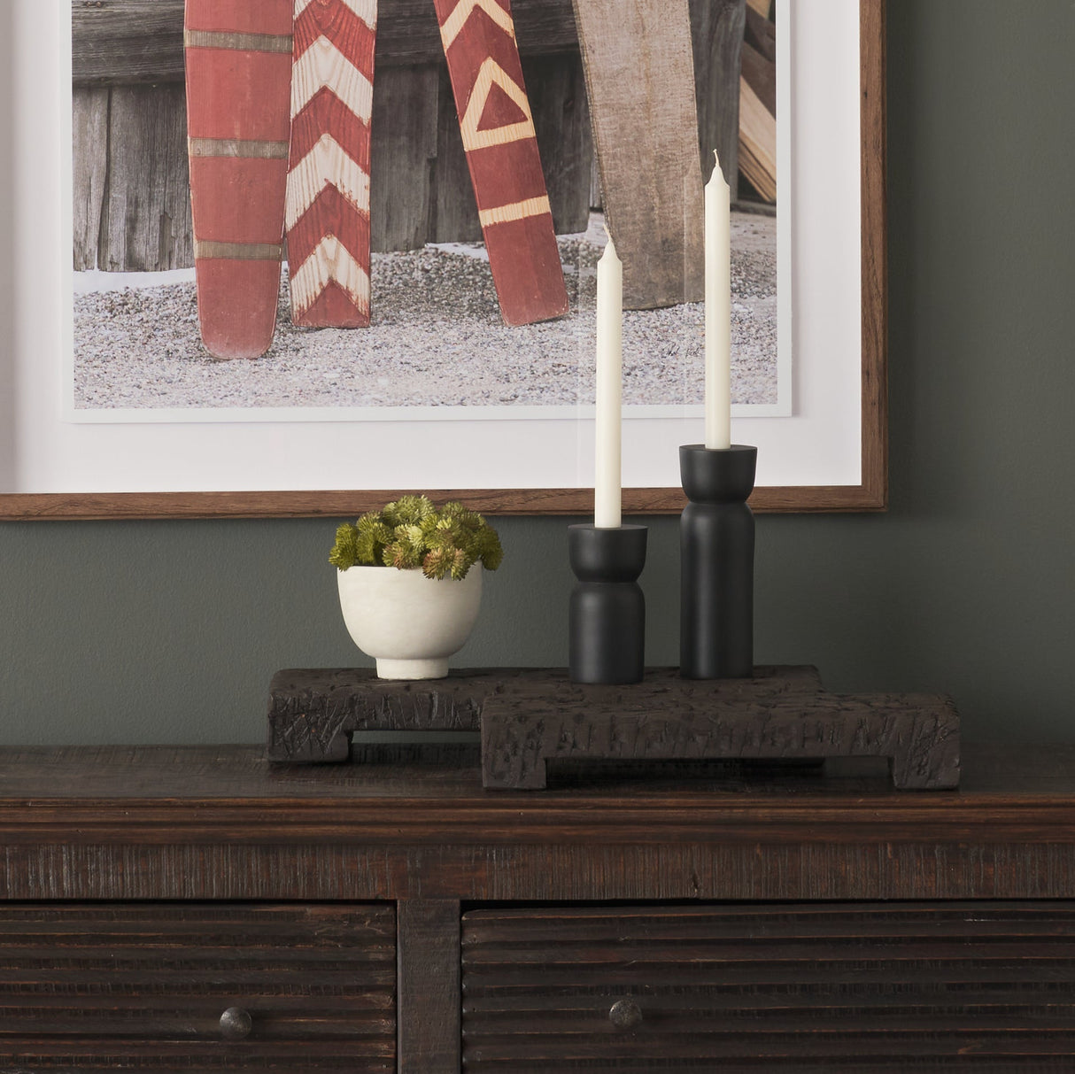 Shira Reclaimed Dark Brown Wooden Riser (Set of 2) by Mercana at Eve Furniture