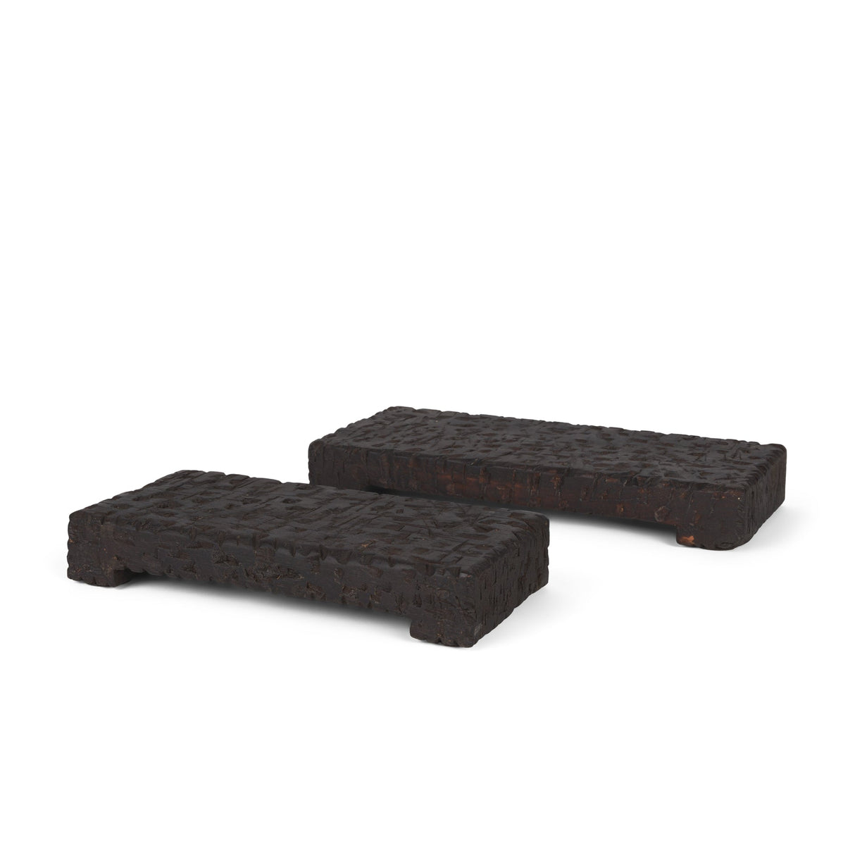 Shira Reclaimed Dark Brown Wooden Riser (Set of 2) by Mercana at Eve Furniture