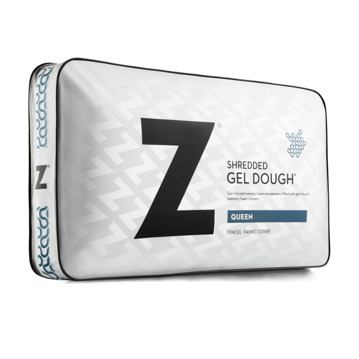 Shredded Gel Dough White King Pillow by Malouf at Eve Furniture