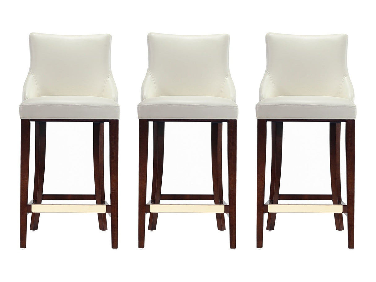 Shubert Barstool in Ivory (set of 3) by Manhattan Comfort at Eve Furniture