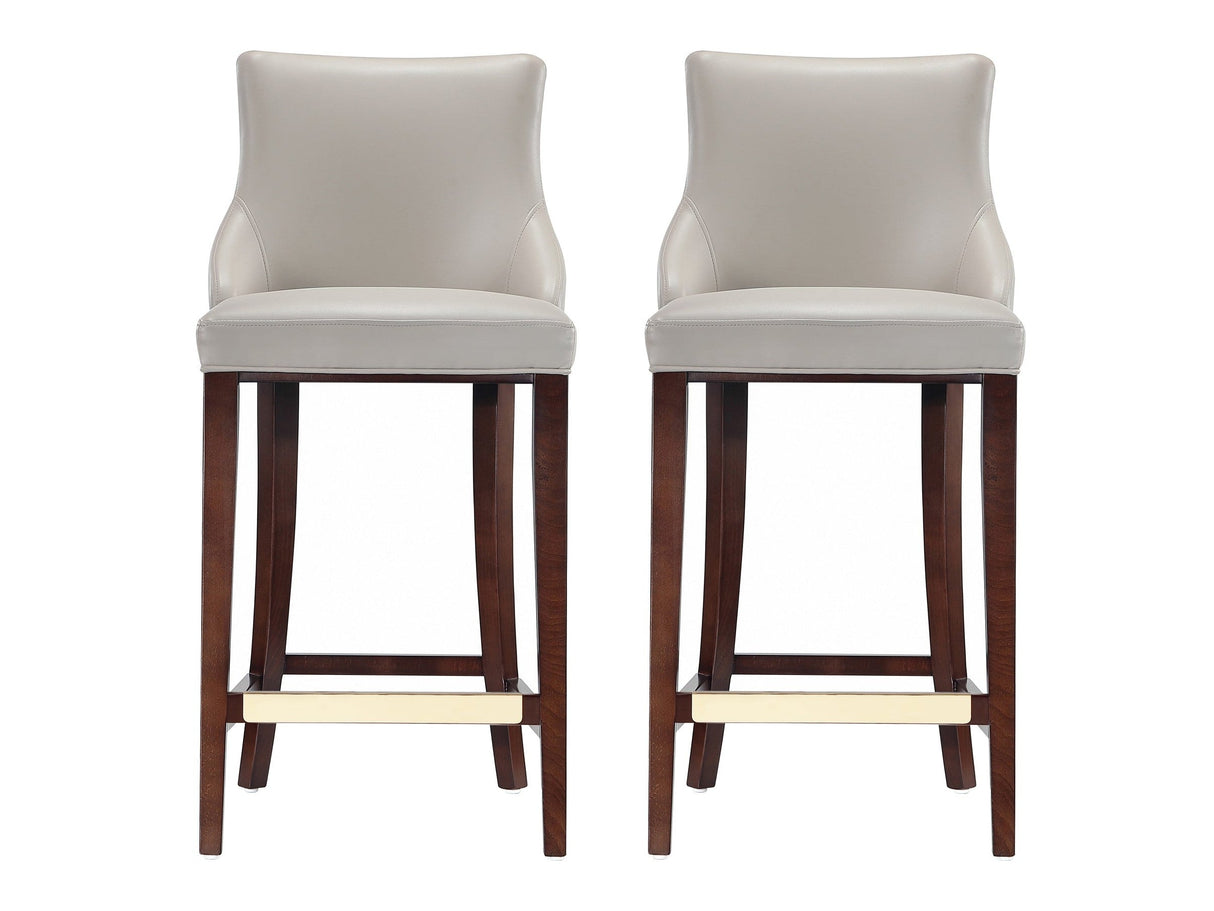 Shubert Barstool in Light Grey (set of 2) by Manhattan Comfort at Eve Furniture