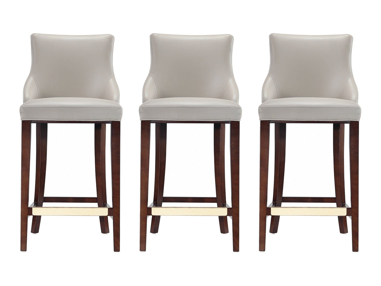 Shubert Barstool in Light Grey (set of 3) by Manhattan Comfort at Eve Furniture