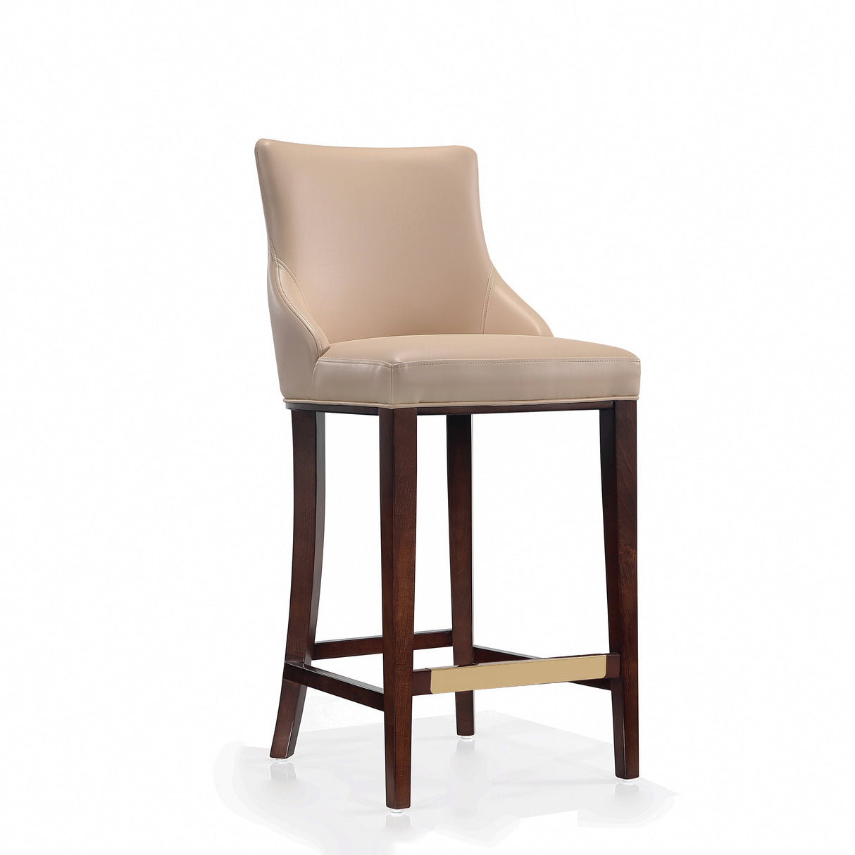 Shubert Barstool in Tan (set of 3) by Manhattan Comfort at Eve Furniture
