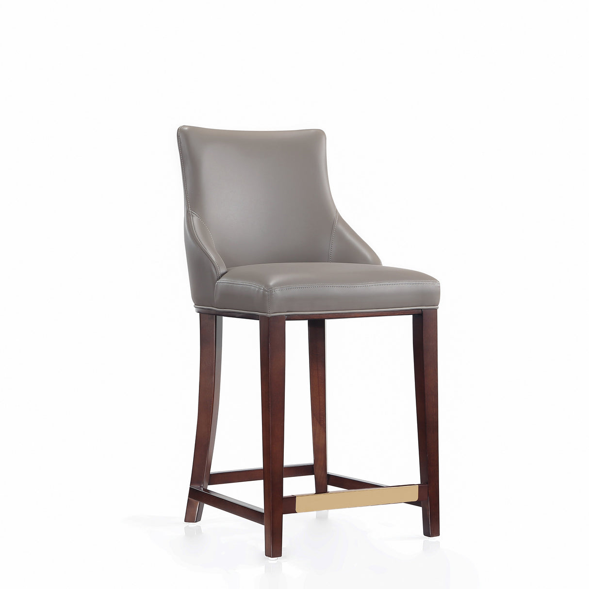 Shubert Counter Stool in Dark Taupe by Manhattan Comfort at Eve Furniture