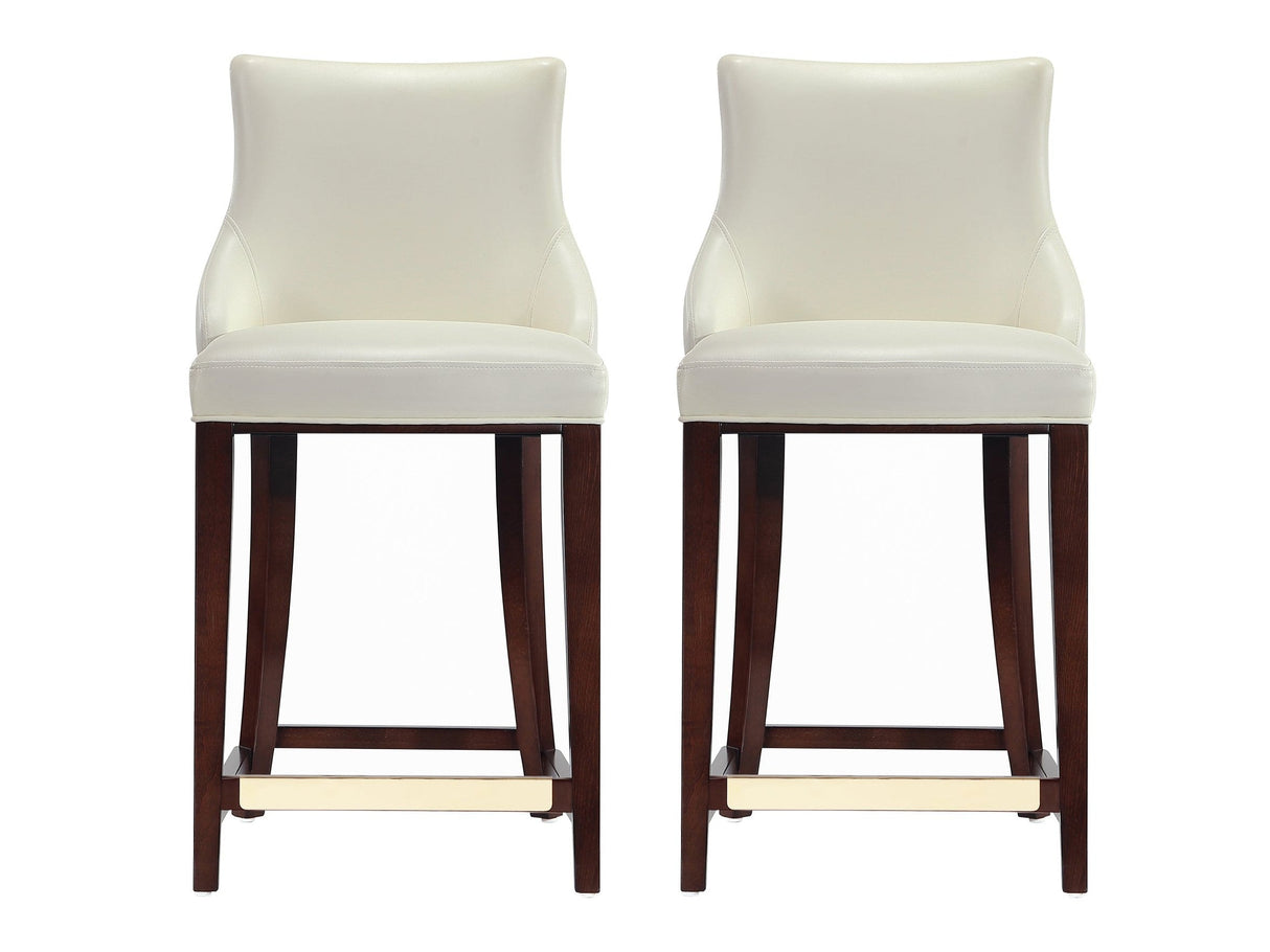 Shubert Counter Stool in Ivory (set of 2) by Manhattan Comfort at Eve Furniture