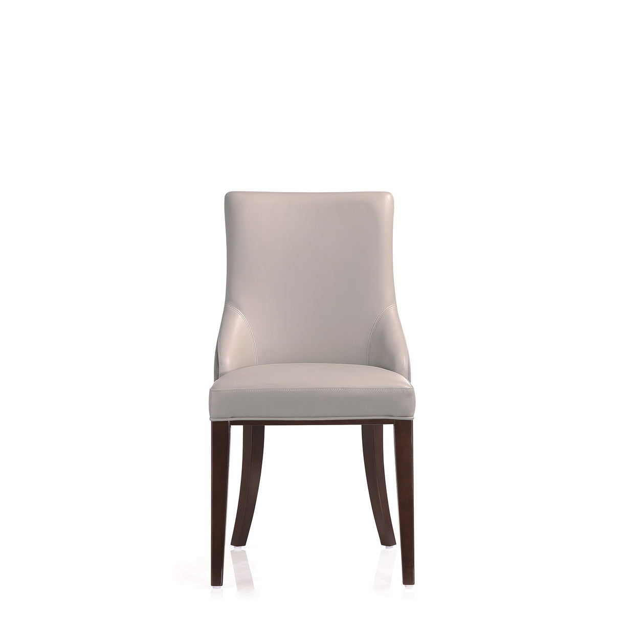 Shubert Faux Leather and Velvet Dining Chair in Light Grey (set of 2) by Manhattan Comfort at Eve Furniture