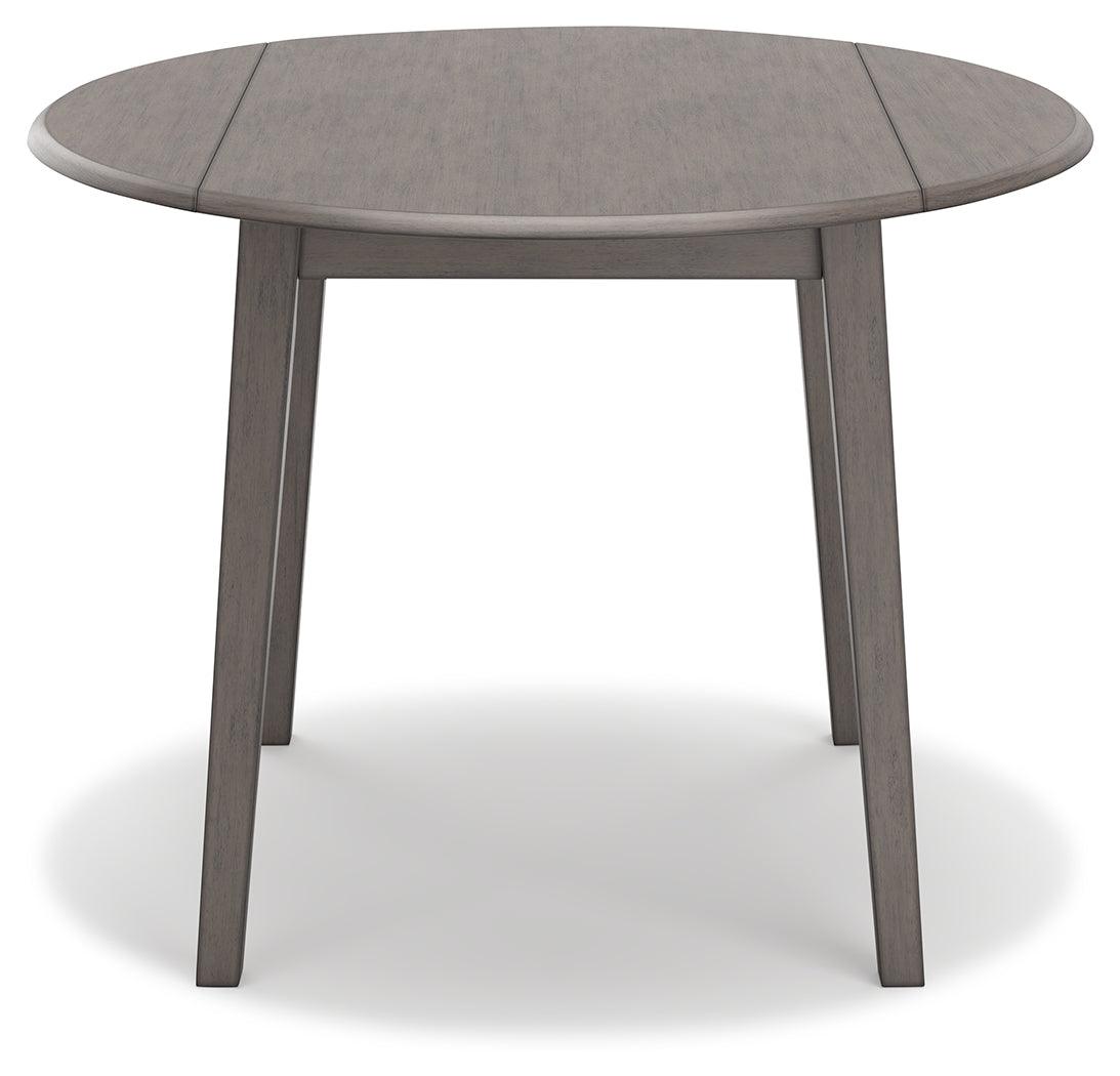 Shullden Gray Dining Table and 2 Chairs by Ashley at Eve Furniture