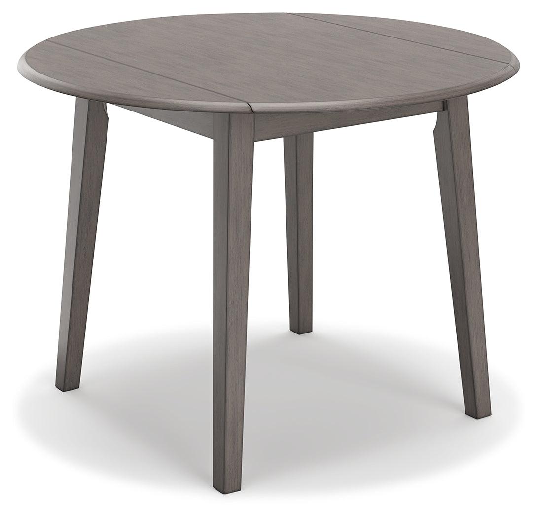 Shullden Gray Dining Table and 2 Chairs by Ashley at Eve Furniture