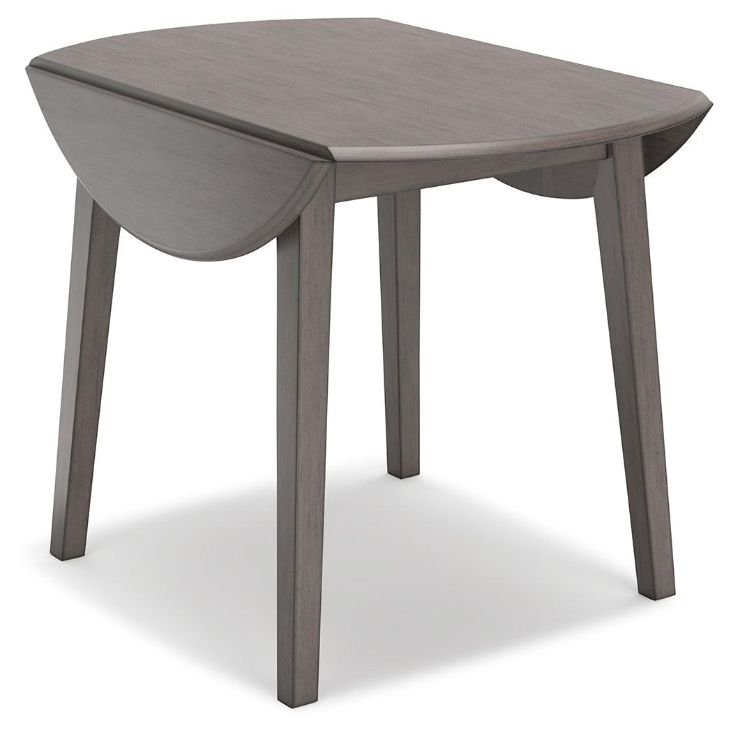 Shullden Gray Dining Table and 2 Chairs by Ashley at Eve Furniture