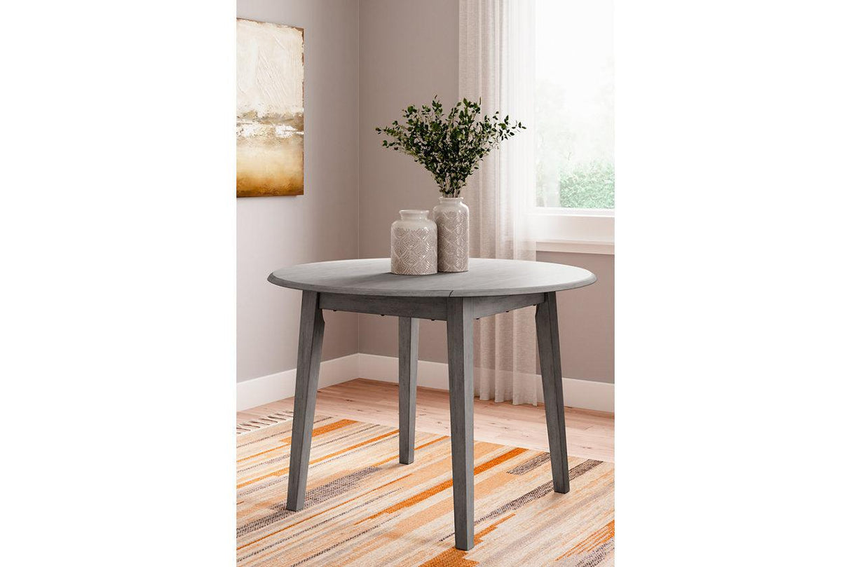 Shullden Gray Dining Table and 4 Chairs by Ashley at Eve Furniture