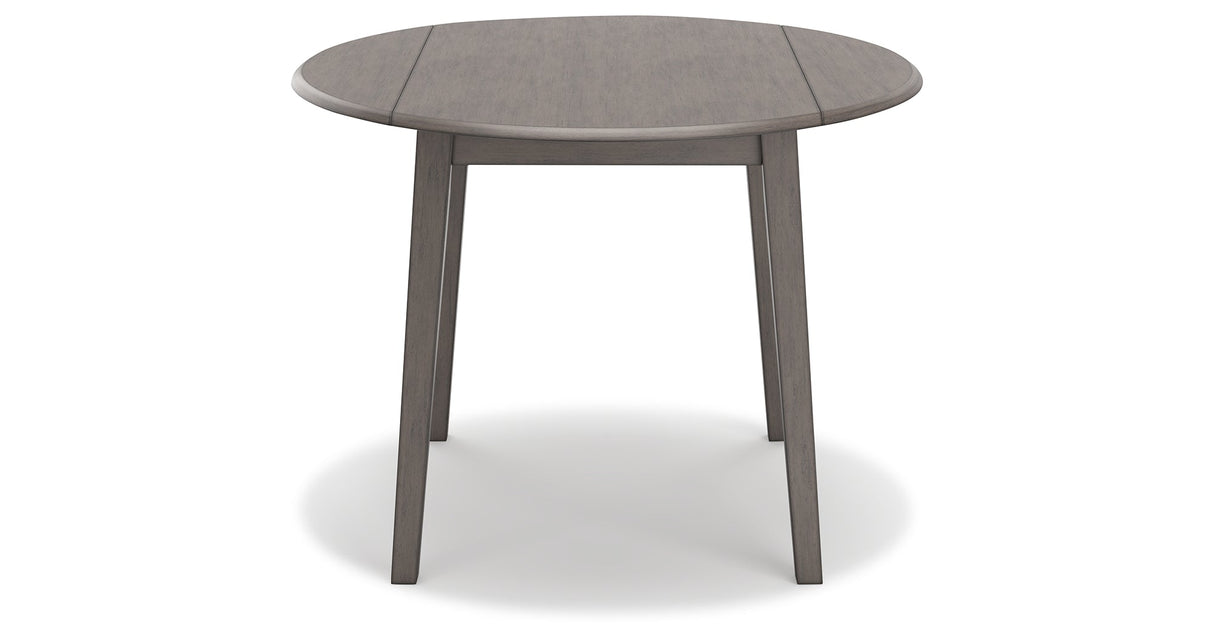 Shullden Gray Dining Table and 4 Chairs by Ashley at Eve Furniture