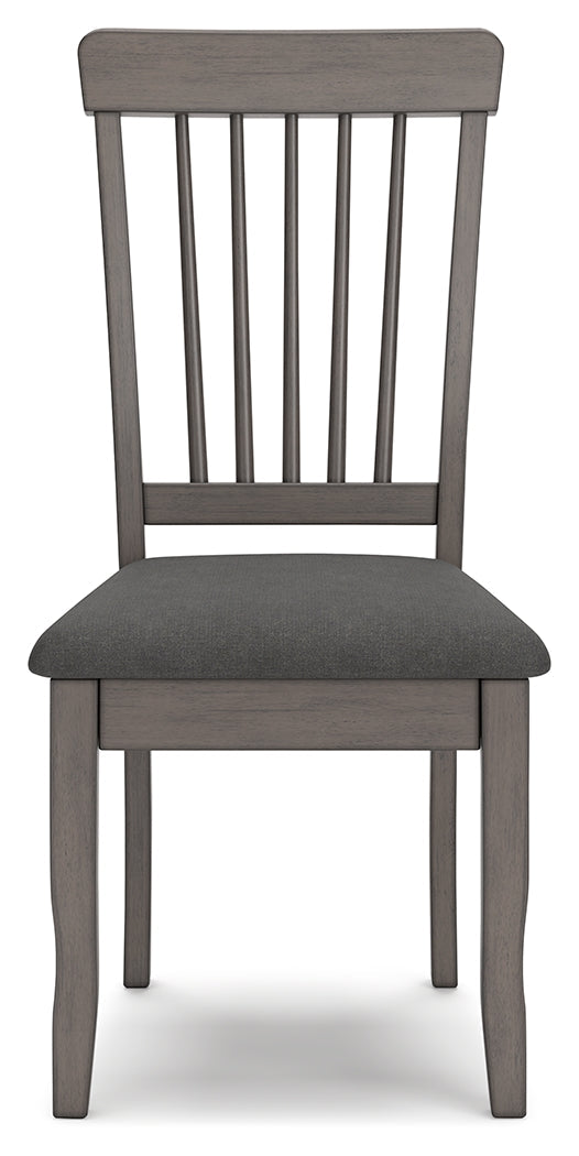 Shullden Gray Dining Table and 4 Chairs by Ashley at Eve Furniture