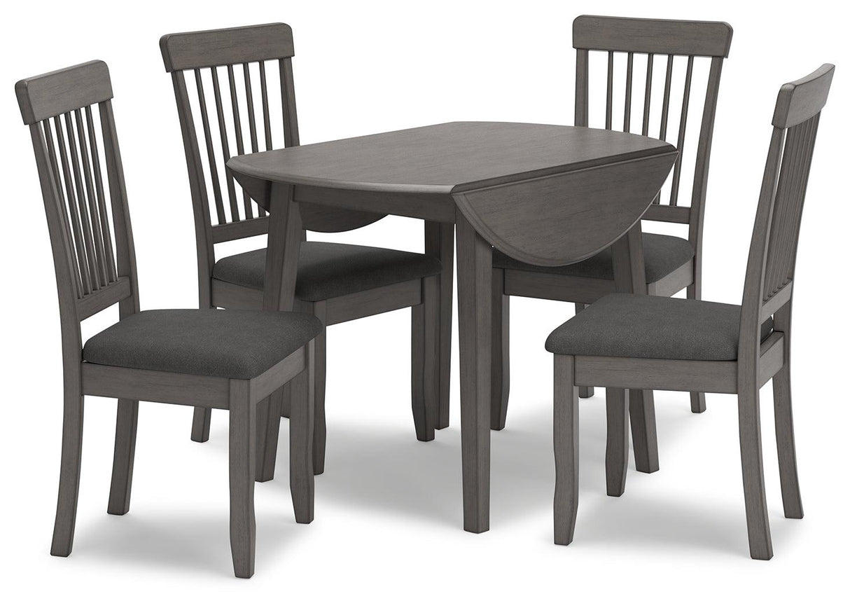 Shullden Gray Drop Leaf Dining Table by Ashley at Eve Furniture