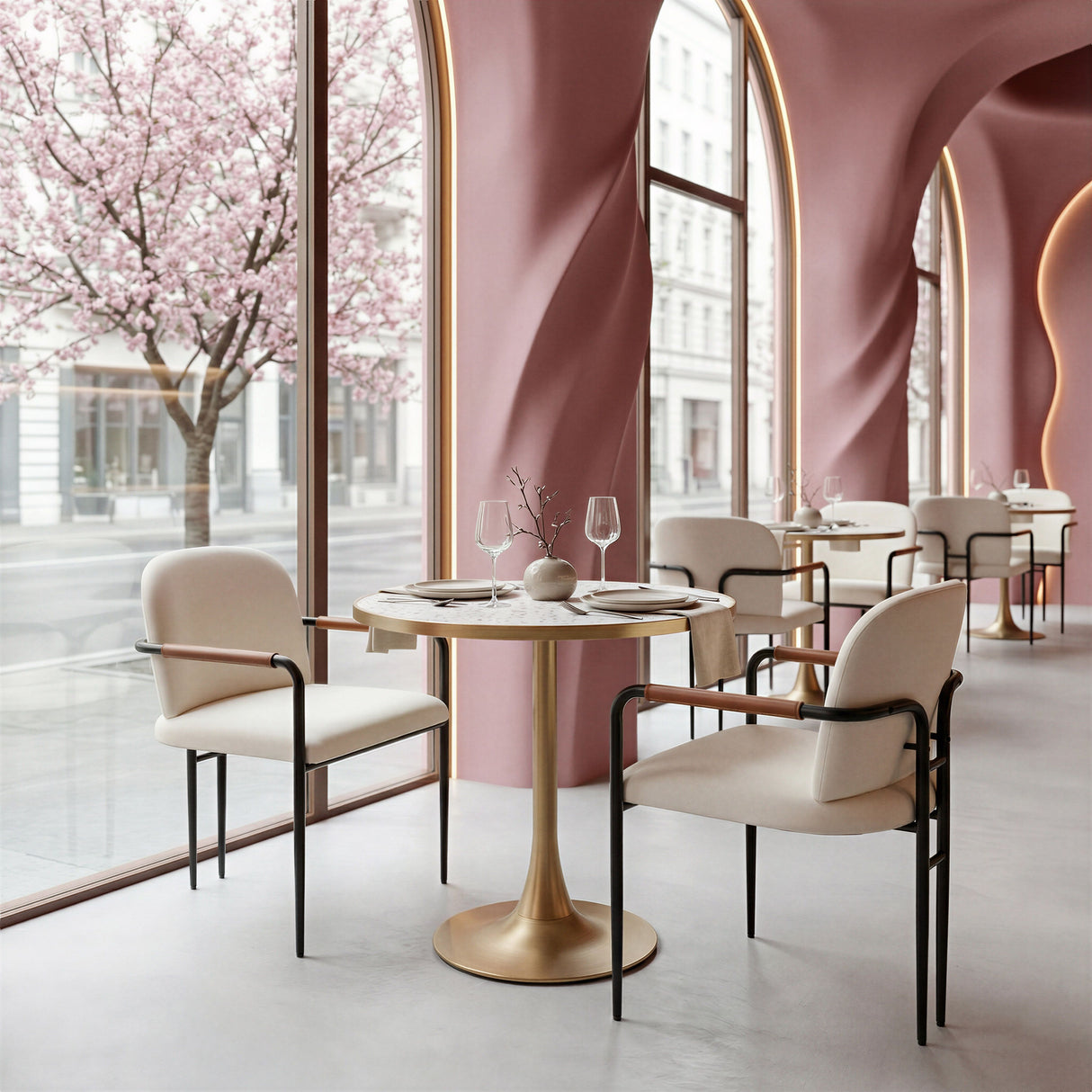 Sibu Dining Chair Cream by Zuomod at Eve Furniture