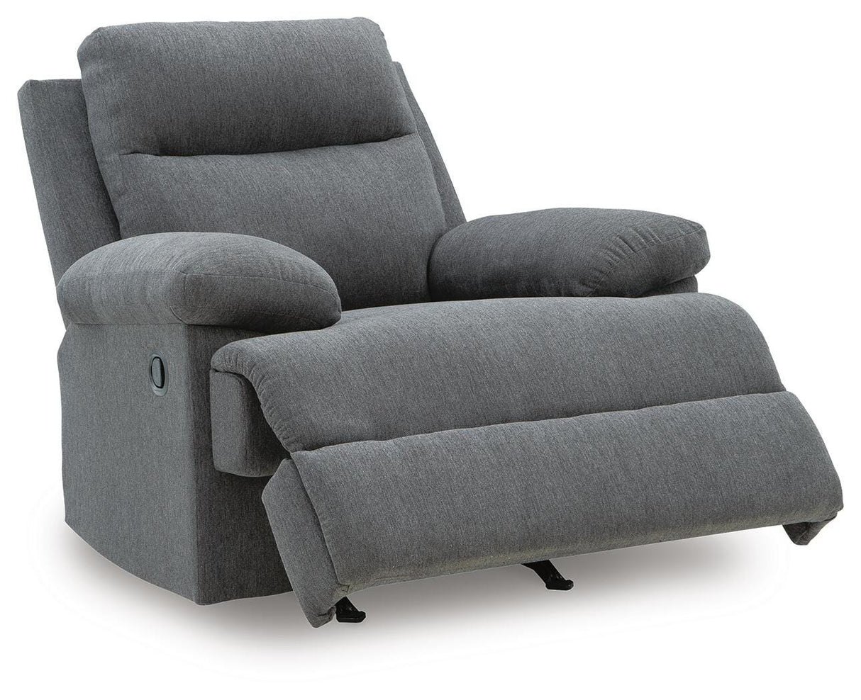 Side-Swipe Charcoal Reclining Living Room Set by Ashley at Eve Furniture