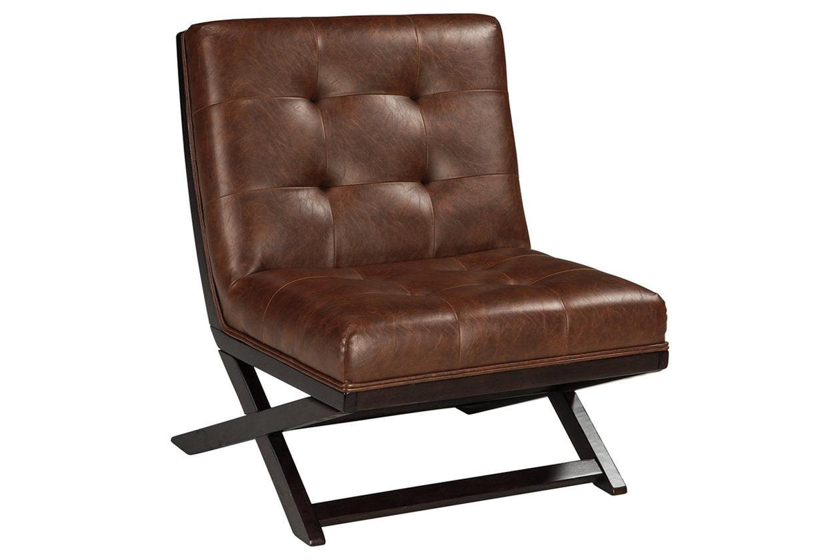 Sidewinder Brown Accent Chair by Ashley at Eve Furniture