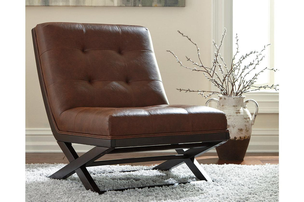 Sidewinder Brown Accent Chair by Ashley at Eve Furniture