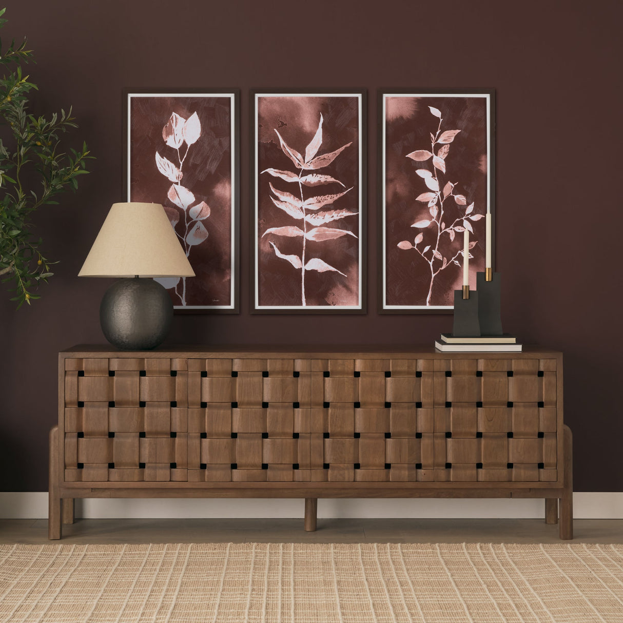 Sienna Silhouette II by Mercana Studio a Hand Embellished Textured Framed Art Print by Mercana at Eve Furniture