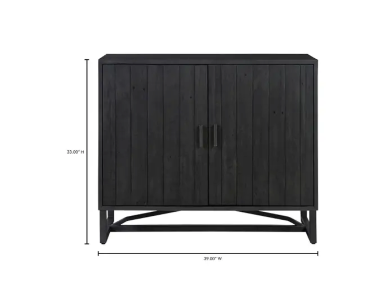 Sierra 2 Door Cabinet Black by Moe's Home at Eve Furniture