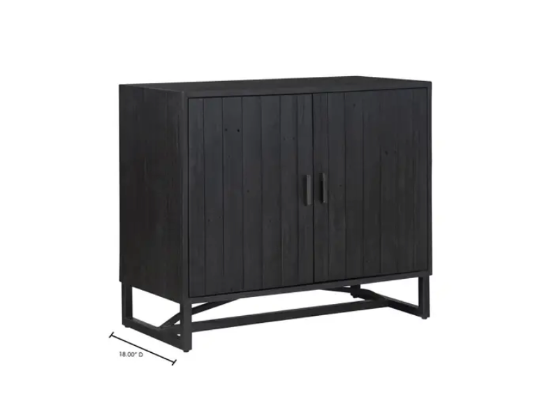 Sierra 2 Door Cabinet Black by Moe's Home at Eve Furniture