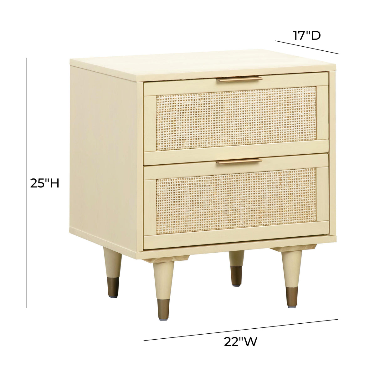 Sierra Cane Nightstand by TOV Furniture at Eve Furniture