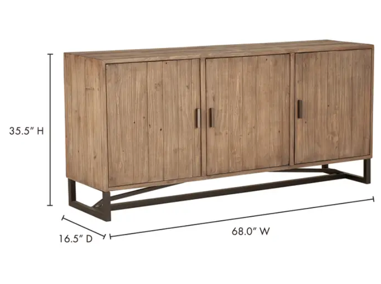 Sierra Sideboard Natural by Moe's Home at Eve Furniture