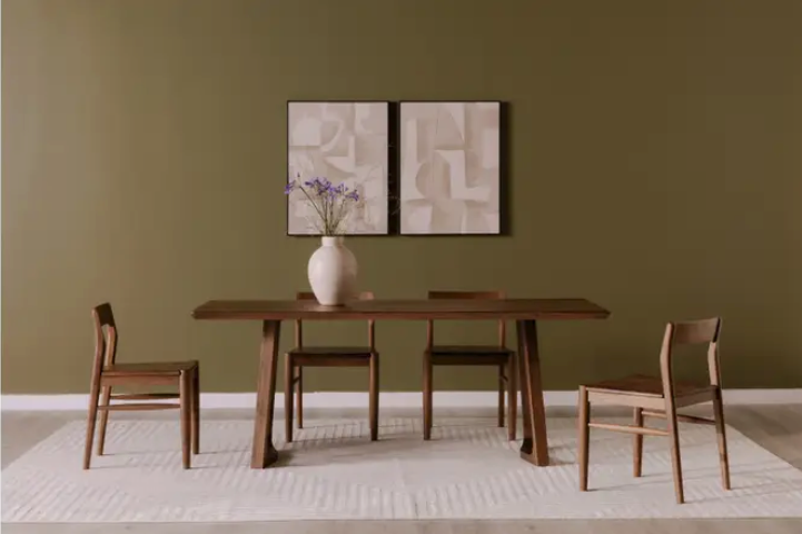 Silas Dining Table Walnut Brown by Moe's Home at Eve Furniture