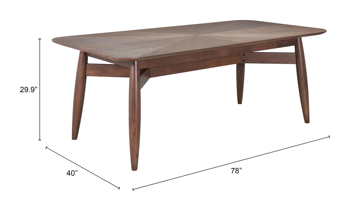 Silea Espresso Rectangular Dining Table by Zuomod at Eve Furniture
