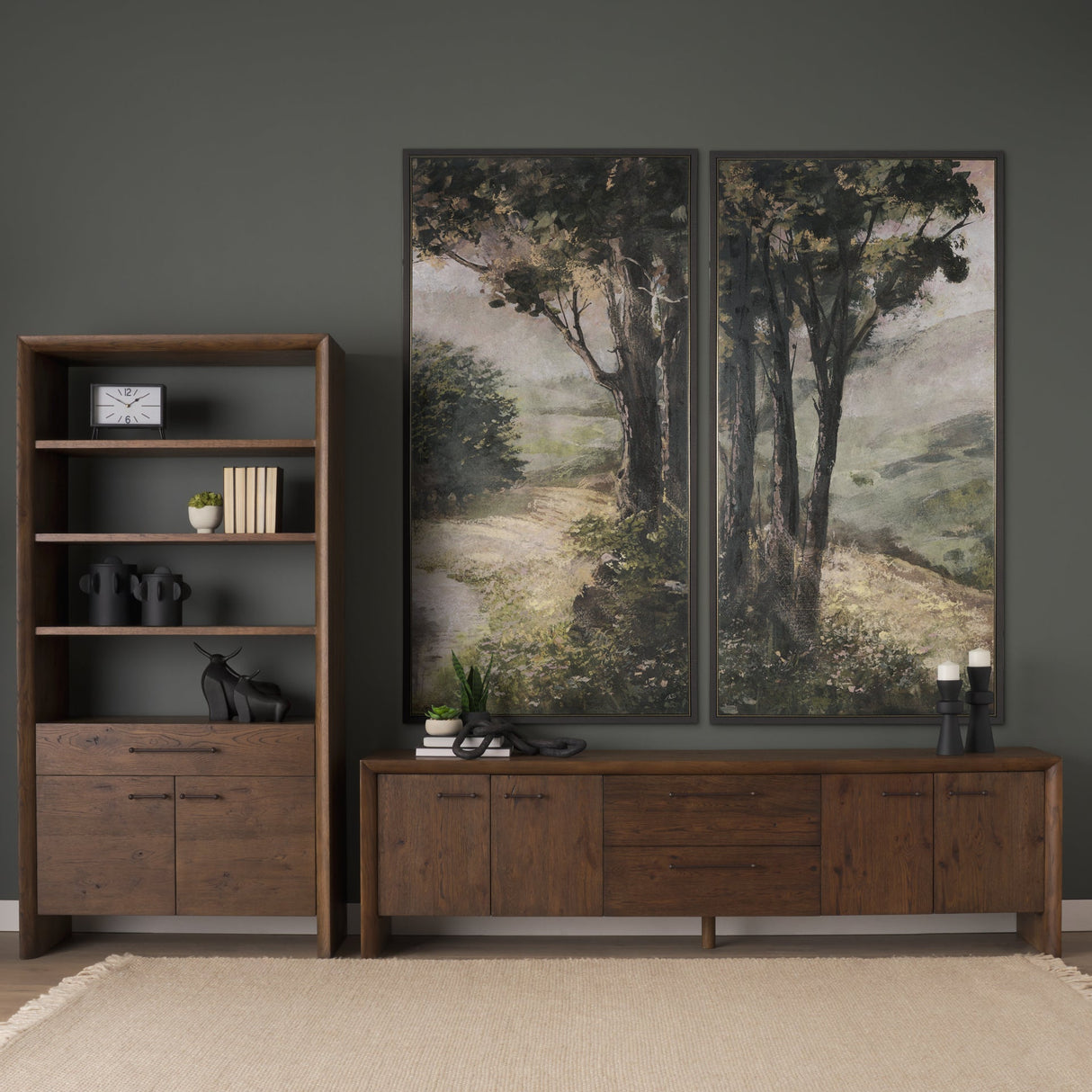 Silent Forest IV by Mercana Studio Hand-Embellished Textured Framed Canvas Artwork by Mercana at Eve Furniture