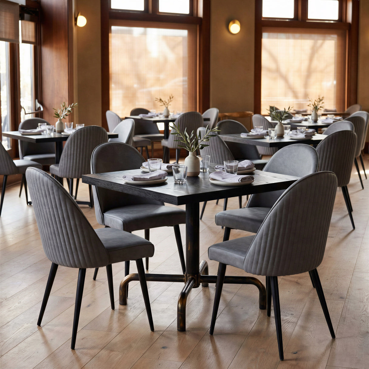 Silloth Gray Armless Dining Chair (Set of 2) by Zuomod at Eve Furniture