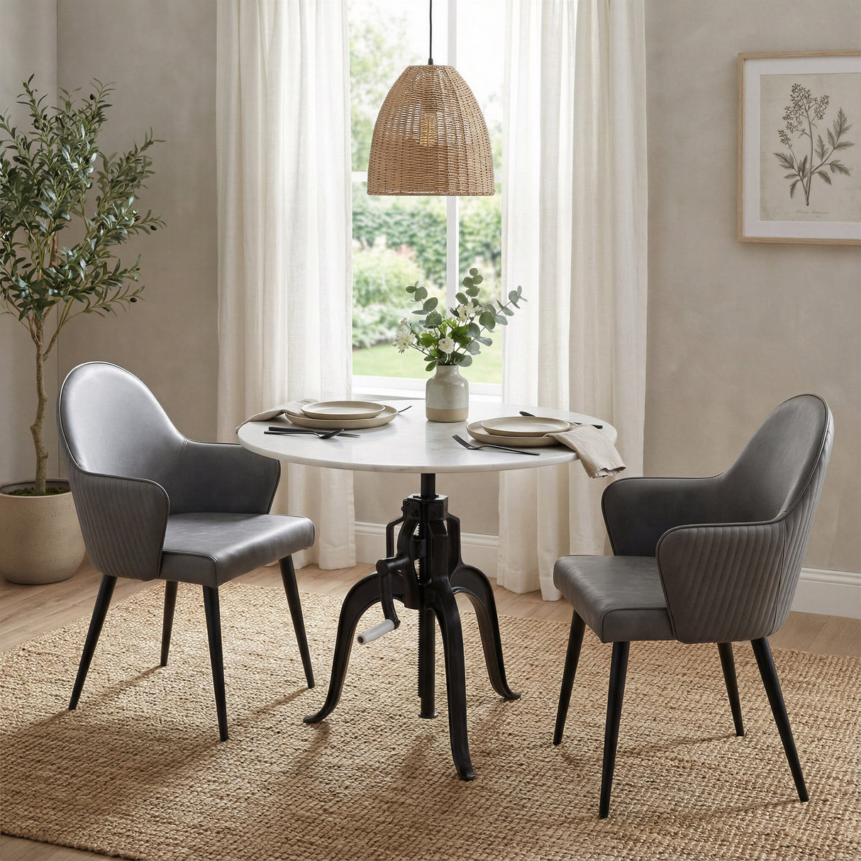 Silloth Gray Dining Chair by Zuomod at Eve Furniture